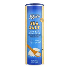 Reese Seasonings, Sea Salt, Coarse Crystals - Case Of 12 - 24 Oz