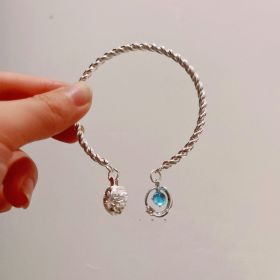 Women's Fashion Casual Geometric Bell Bracelet (Color: Blue Water Drop Bell)