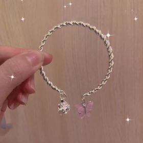 Women's Fashion Casual Geometric Bell Bracelet (Color: Purple Butterfly Bell)