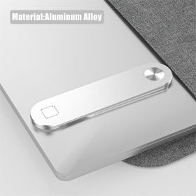Aluminium Alloy Magnetic Phone Holder; Dual-Screen Laptop Screen Expand Stand Folding Side Mount For Ipad IPhone Xiaomi (Color: Silver)